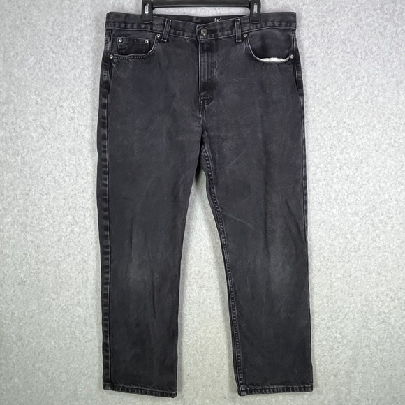 George Other - George Jeans Men's 39x28 Black Denim Regular Fit Straight‎ Leg Tag 38x30